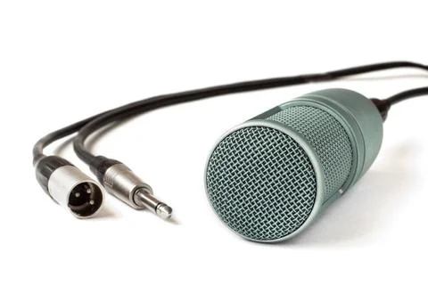 Condenser microphone isolated on a white background Stock Photos