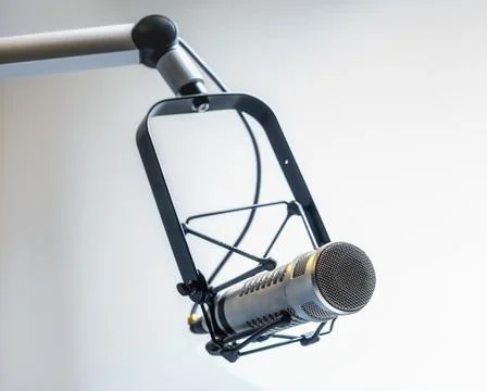 Condenser Microphone on white background Stock Photos