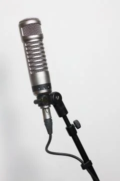 Condenser microphone on white Stock Photos