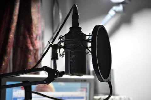 Condensing microphone Stock Photos