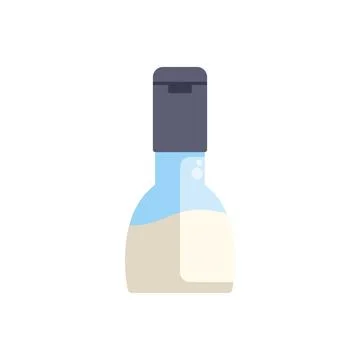 Condiment bottle containing white sauce flat illustration Illustrazione stock