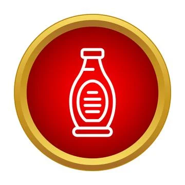 Condiment bottle icon presenting sauce packaging design Stock Illustration