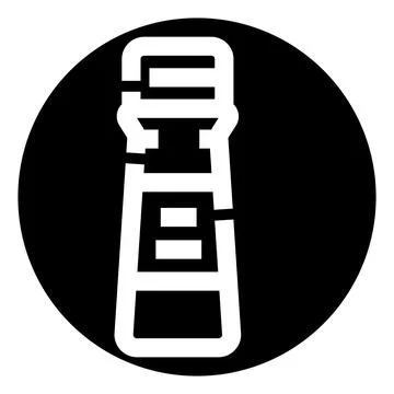 Condiment bottle vector glyph icon design Stock Illustration