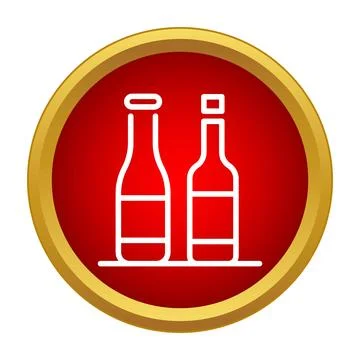 Condiment bottles outline within red circle icon Illustrazione stock