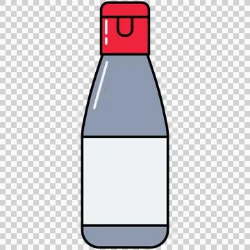 Condiment glass bottle Stock Illustration