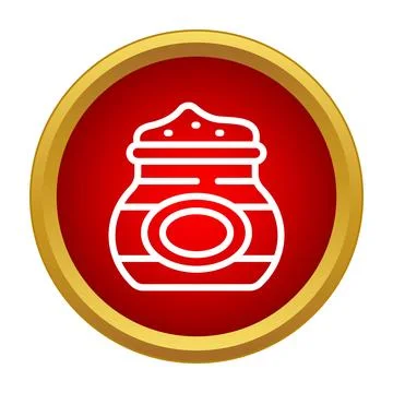 Condiment jar icon representing food ingredient or spice Stock Illustration