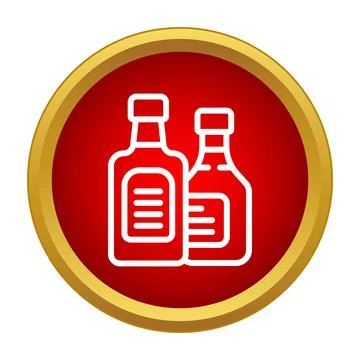 Condiment sauce bottles icon vector graphic design Stock Illustration