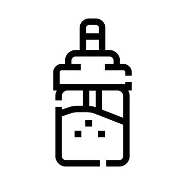 Condiment shaker bottle with spice ingredient icon Stock Illustration