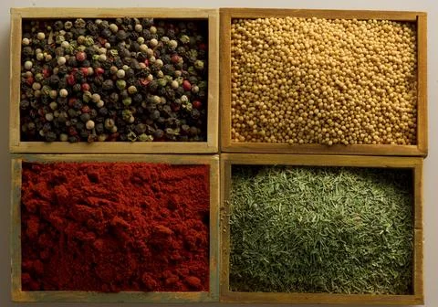 Condimente cutie Stock Photos