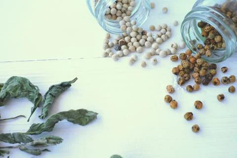 Condiments and spices Stock Photos