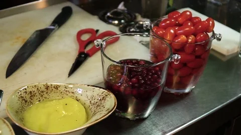 Condiments for steak Stock Footage 83182580