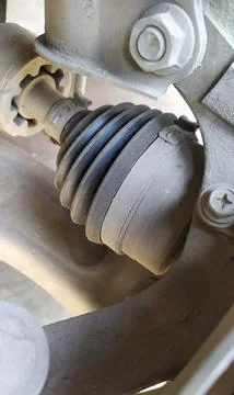 The condition of axle boot of a car Stock Photos