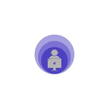 The condition of a man working hard at the computer template Stock Illustration