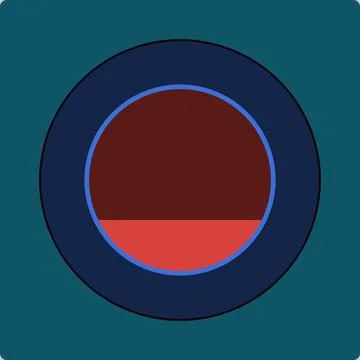 Conditional Probability Icon . Nested Circles with Color-Coded Event Restriction Illustrazione stock