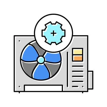 Conditioner block working process color icon vector illustration Ilustración de archivo
