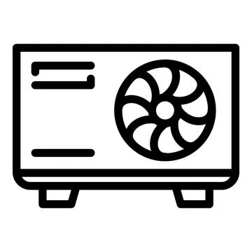 Conditioner climate control icon, outline style Illustrazione stock