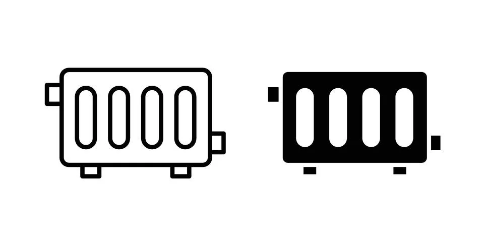 Conditioner heater icon black vector isolated on white Stock Illustration