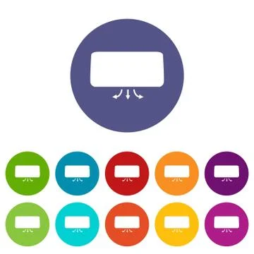 Conditioner icons set vector color 스톡 일러스트
