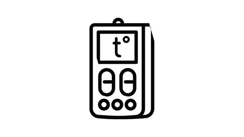 Conditioner remote control icon animation Stock Footage 153085270