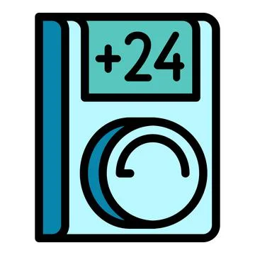 Conditioner remote control icon, outline style Stock Illustration