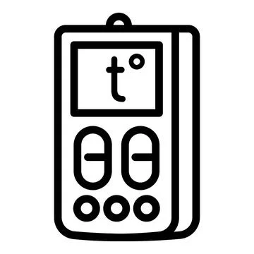 Conditioner remote control icon, outline style Stock Illustration