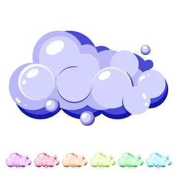 Conditioner shampoo foam cartoon vector graphic Stock Illustration