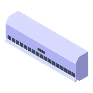Conditioner split system cooling the room isometric view Stock Illustration