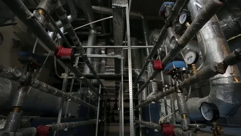 Conditioning and ventilation system in the sports complex Stock Footage 73036946