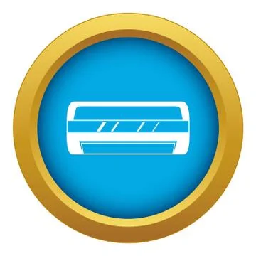 Conditioning split system icon blue isolated Illustrazione stock