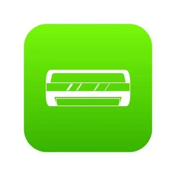 Conditioning split system icon digital green Stock Illustration