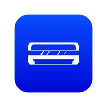 Conditioning split system icon digital blue Stock Illustration
