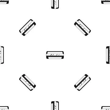 Conditioning split system pattern seamless black Stock Illustration