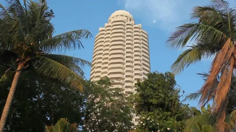 Condo building on the beach Stock Footage 48777999