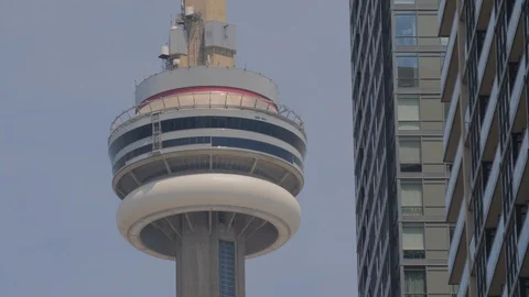 Condo Construction Development Building CN Tower Closeup Video stock 92319198
