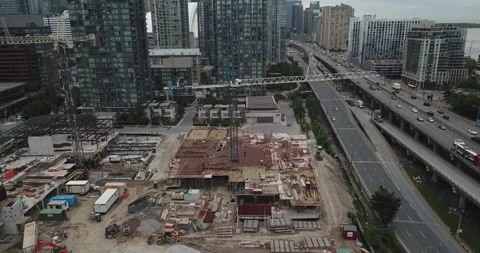 Condo Construction Site Toronto Stock Footage 141980517