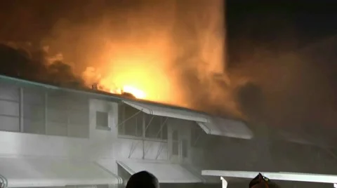 Condo Fire LFR Stock Footage 943524