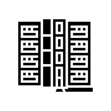 Condo house glyph icon vector illustration Ilustración de archivo