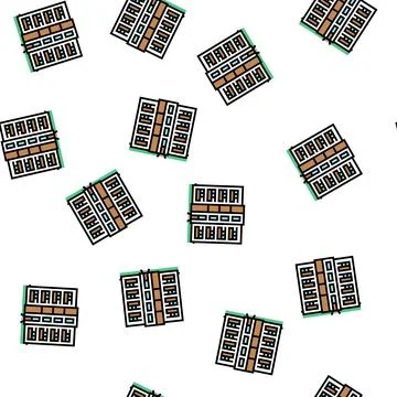 Condo house vector seamless pattern Ilustración de archivo