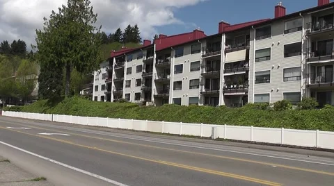 Condo or Apartment Row Stock Footage 4627452