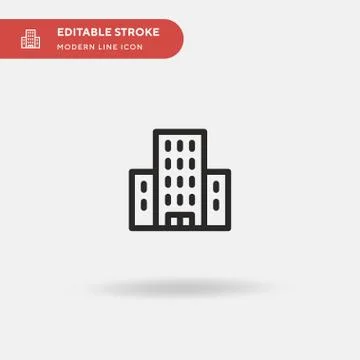 Condo Simple vector icon. Illustration symbol design template for web mobile  Ilustración de archivo