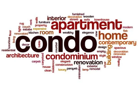 Condo word cloud Ilustración de archivo