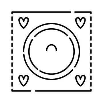 Condom, black line icon Stock Illustration
