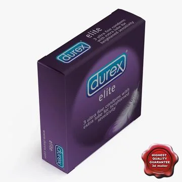 Condom Box Durex Elite 3D Model