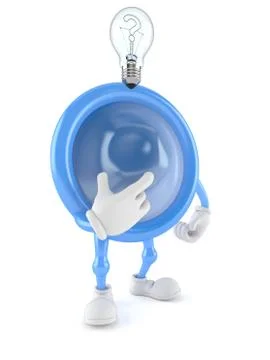 Condom character with an idea Stock-Illustration