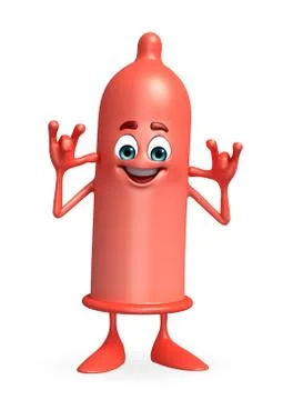 Condom character with teasing pose Stock-Illustration