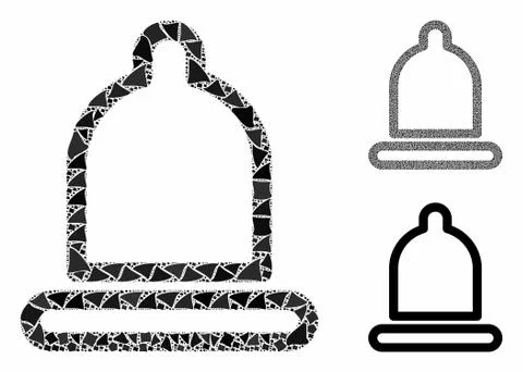Condom Composition Icon of Bumpy Elements イラスト素材
