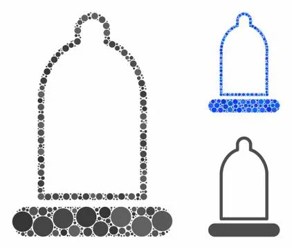 Condom Composition Icon of Circles Stock-Illustration