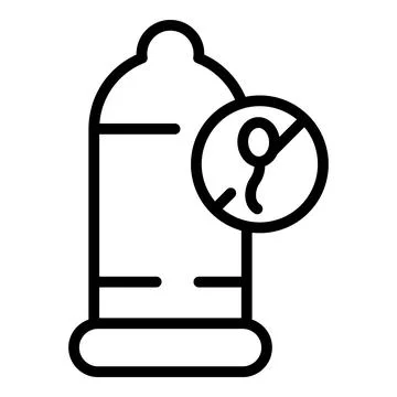 Condom contraception icon outline vector. Birth control Stock Illustration