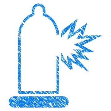 Condom Damage Grunge Icon Stock-Illustration