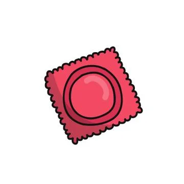 Condom doodle icon, vector illustration Stock Illustration